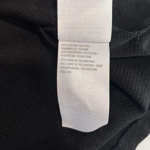 Quacker Factory Rhinestone Pumpkin Black Waffle Knit Long Sleeve Tee Size 3X - Picture 12 of 12